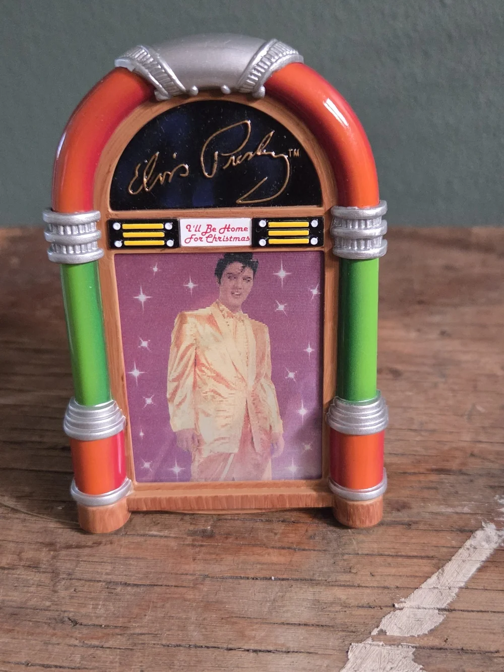American Greetings Elvis Presley Holiday Ornament - Blue/Green/Red